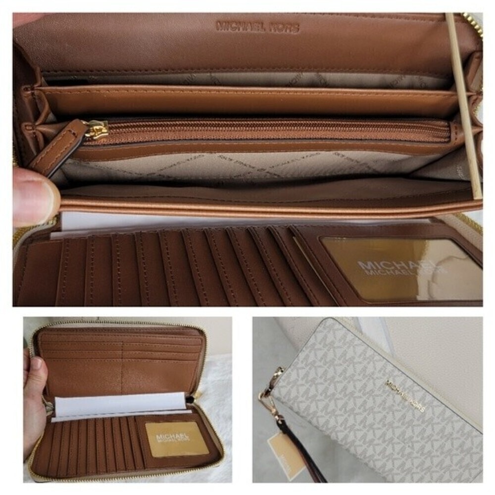 NWT Michael Kors 2 SET Shoulder Bag Tote Handbag Wallet Designer signature $1000 - Picture 12 of 14